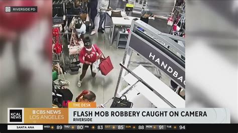 WATCH: Flash mob robbery caught on camera in Riverside - YouTube