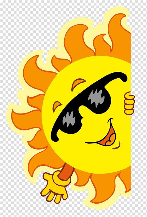 Cartoon Sun With Sunglasses