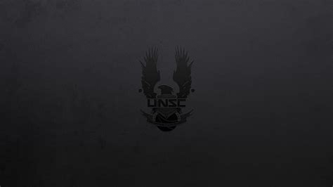 HD wallpaper: UNSC logo, black background, Halo, video games ...