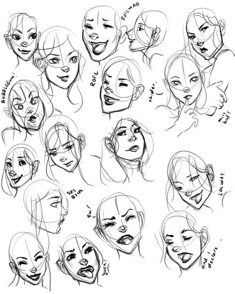 Cartoon Character Facial Expression Drawings - Beautiful Dawn Designs ...