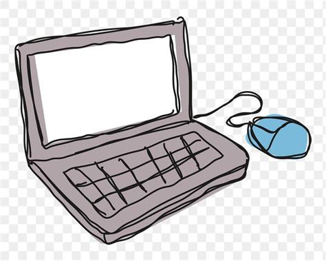 Gray hand drawn laptop transparent png clipart | free image by rawpixel ...