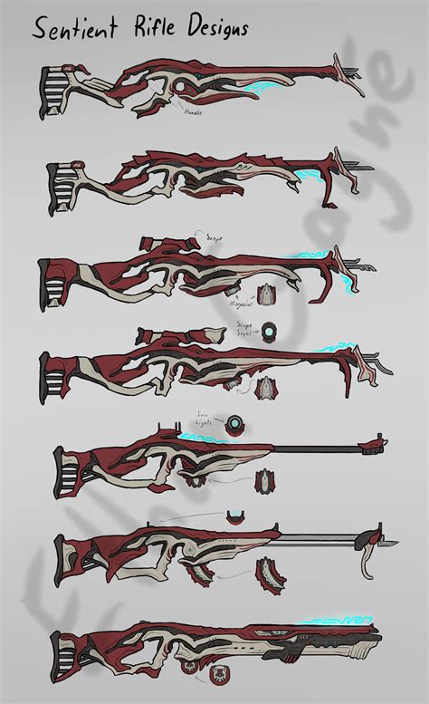 ArtStation - Warframe Sentient Rifle Concepts