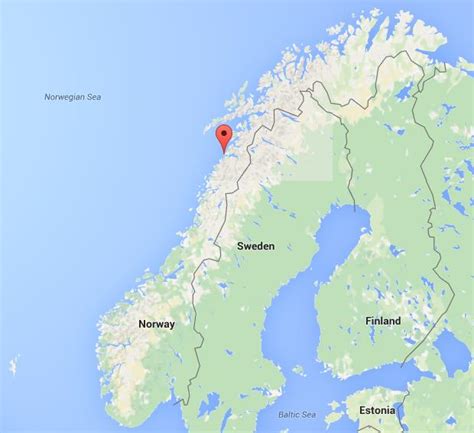 Where is Bodo on map of Norway