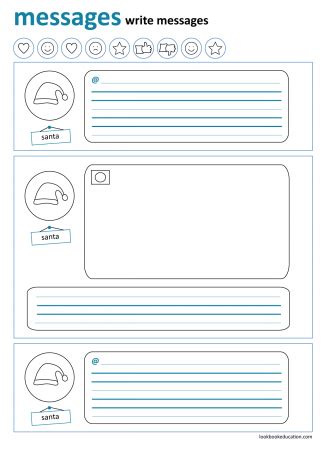 Worksheet Message Writing Christmas - LookbookEducation.com