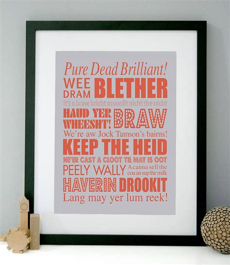 Personalised Scottish Sayings Art Print By Made At The Mill ...