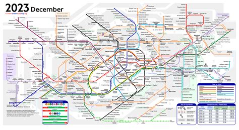 London Tube Map, updated 2023.