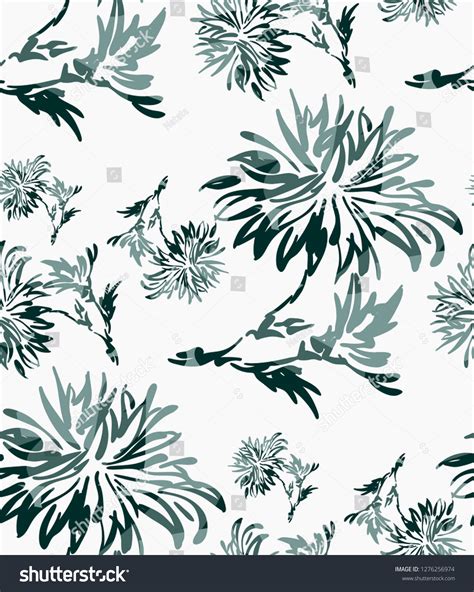 Ink Flower Vector Sketch Illustration Japanese Stock Vector (Royalty ...