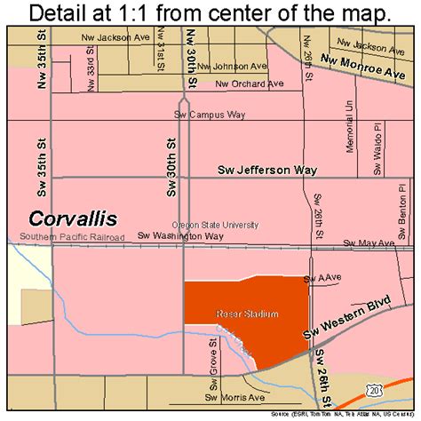 Corvallis Oregon Street Map 4115800