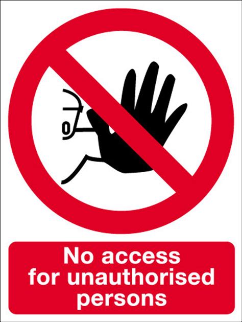 No access for unauthorised persons sign - Signs 2 Safety