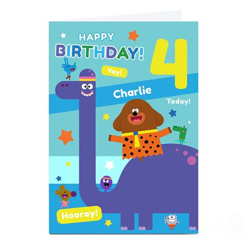 Buy Personalised Hey Duggee Birthday Card - Dinosaur Any Age for GBP 2. ...