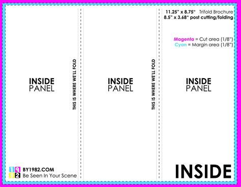 Tri Fold Brochure Template Dimensions