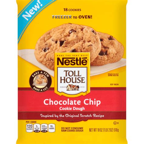 Nestle TOLL HOUSE Frozen Chocolate Chip Cookie Dough 18 oz. | Ice Cream ...