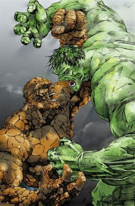 The Hulk vs The Thing | Hulk marvel, Marvel comics art, Marvel superheroes