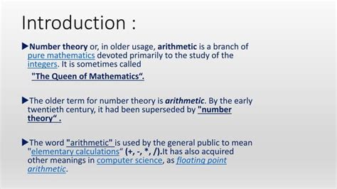 Number theory | PPT