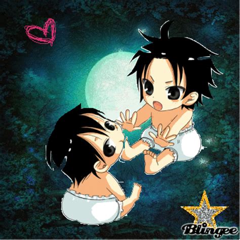 baby ace and luffy Picture #130331375 | Blingee.com