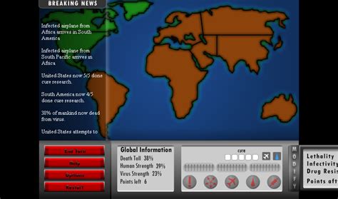 Screenshot of Pandemic: Extinction of Man (Browser, 2007) - MobyGames