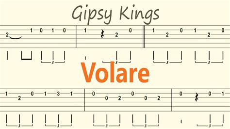 Volare / Gipsy Kings / Guitar Solo Tab+BackingTrack - YouTube