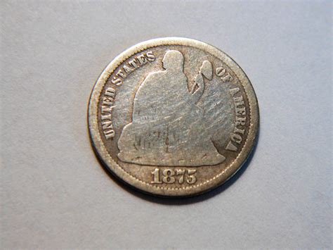 1875-S Silver Seated Liberty Dime-Mint Mark Under Bow - For Sale, Buy ...