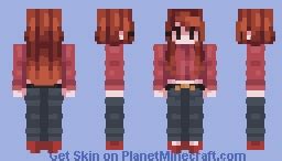 FNF faker Girlfriend - Remake Minecraft Skin