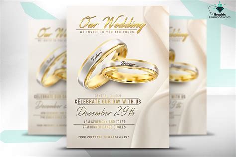 Wedding Flyer PSD Template | Creative Photoshop Templates ~ Creative Market