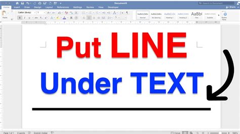 How To Make A Line Under Text In Word - Printable Templates Free