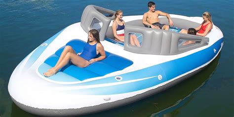 Giant Person Inflatable Yacht Island Float Boat Swimming Pool Floats ...