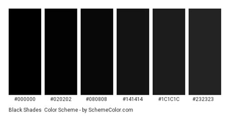 Black Shades Color Scheme » Black » SchemeColor.com