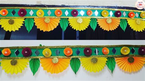 DIY Door Hanging Toran for Diwali|How to make Paper Toran|DIY Paper ...