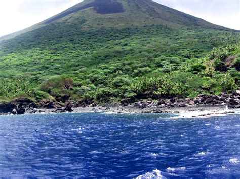 b. Landing site on Asuncion south of the camp. The forest paralleling ...