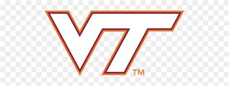 Download Athletics Vt Logo White With Orange-maroon Outline - Virginia ...