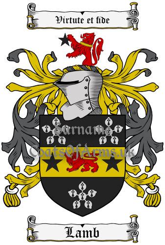 Lamb (English) Coat of Arms (Family Crest) PNG Image Download