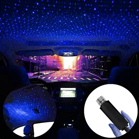 2X USB Night Light Romantic Star Projector Car Home Ceiling Atmosphere ...