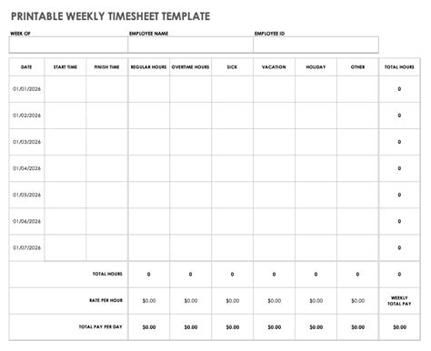 Timesheet Templates World Of Printables, 49% OFF