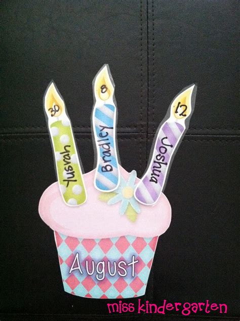 Birthday Bulletin Board - Miss Kindergarten