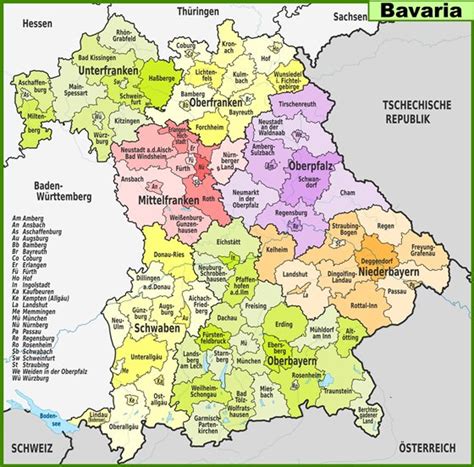 Large Bavaria Maps for Free Download and Print | High-Resolution and ...