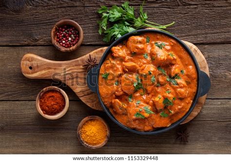 Tasty Butter Chicken Curry Dish Indian Stock Photo 1153329448 ...