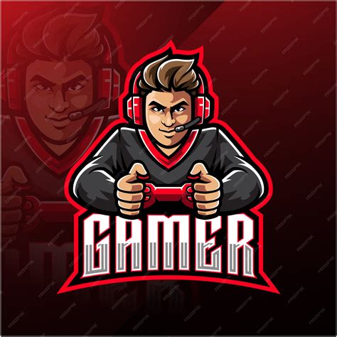 Premium Vector | Gamer esport mascot logo template