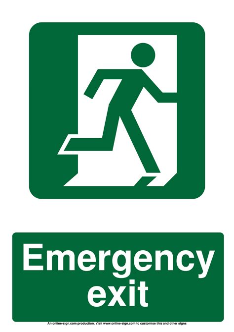 Emergency Exit Signs | Poster Template