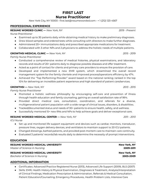 50+ Medical Resume Examples for 2021 | Resume Worded | Resume Worded