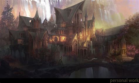 ArtStation - elf city, lim taeyeob | Paisaje de fantasía, Lugares de ...