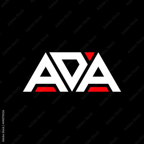 ADA letter logo design with polygon shape. ADA polygon and cube shape ...