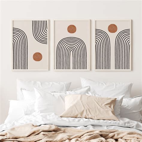 Set of 3 Modern Wall Art, Abstract Wall Art, Boho Decor – Dessine Art