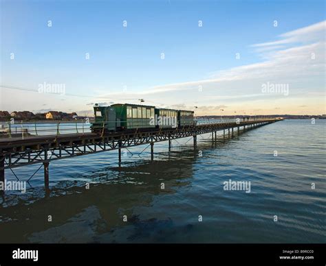 Hythe pier and train Hampshire UK Stock Photo - Alamy