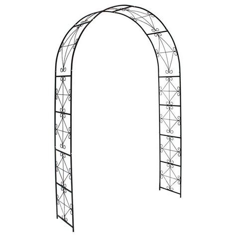 86 in. Metal Garden Arch, Wide Sturdy Metal Trellis TG10034 - The Home ...