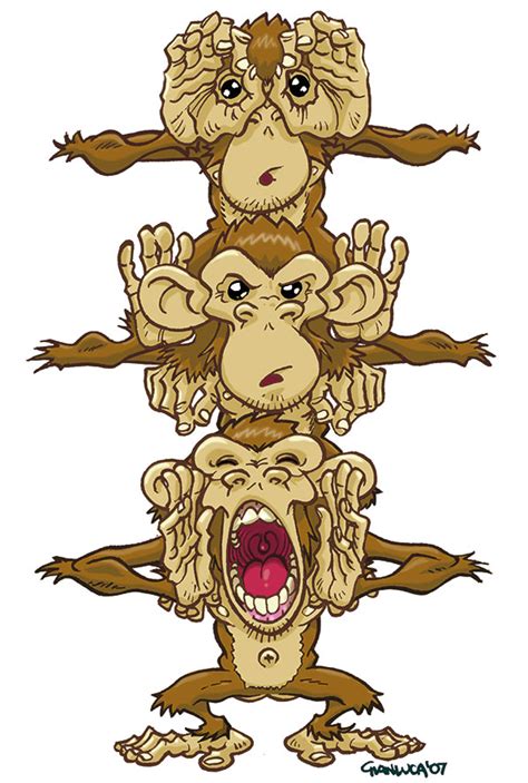 Three Monkeys by gianmac on DeviantArt