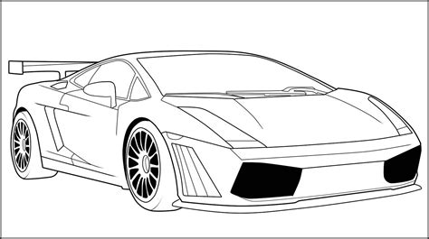 Sports Car Drawing Outline at PaintingValley.com | Explore collection ...