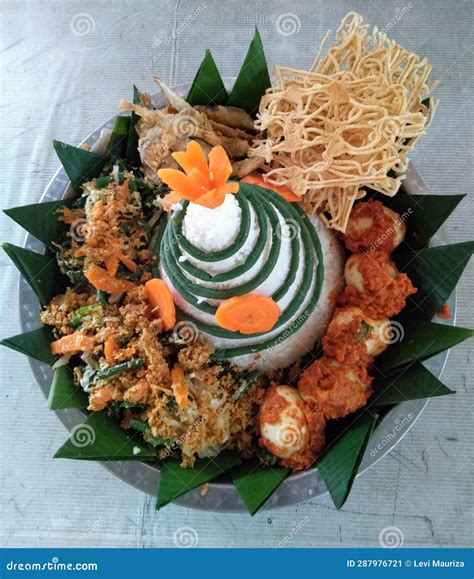 Nasi Tumpeng stock image. Image of indonesian, food - 287976721