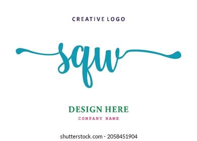 Sqa Lettering Logo Simple Easy Understand Stock Vector (Royalty Free ...