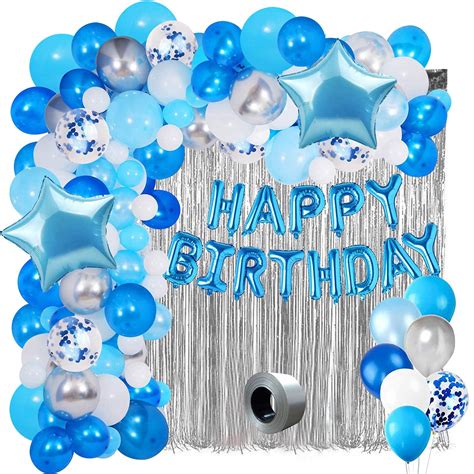 Buy Party Propz Blue Theme Birthday Decoration Kit Combo 71Pcs Happy ...