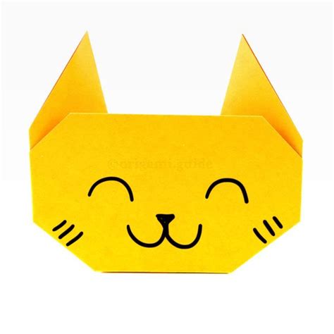 How To Make An Easy Origami Cat Face | Origami, Anaokulu öncesi ...